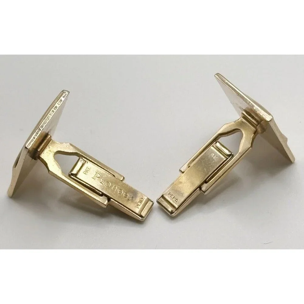 Pioneer Art‎ Nouveau Style Goldtone Cufflinks